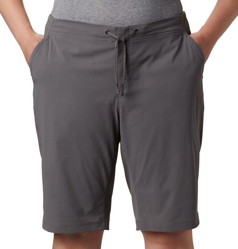 Women's Columbia Anytime Outdoor Long Shorts Dark Grey | Plus Size CA-KLA56